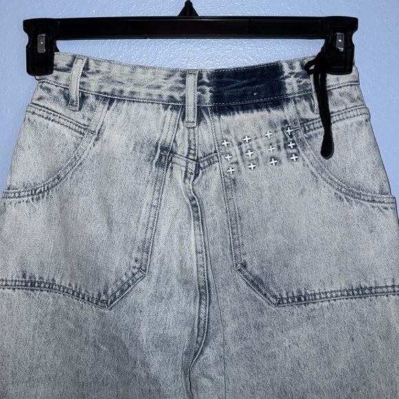 Ksubi Jeans Womens 27x32 Blue Wide Leg High Rise Light Wash. B2 - Picture 5 of 7